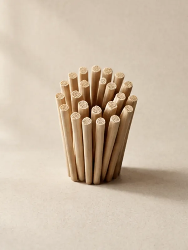 Varilla de Ratán natural GRANDES 28cm x 4 mm para difusor aromático